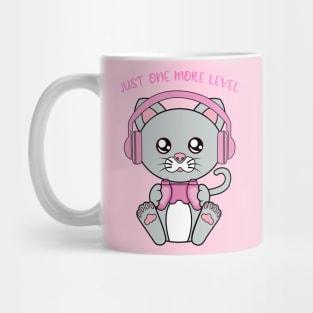 Just one more level, cute cat Mug